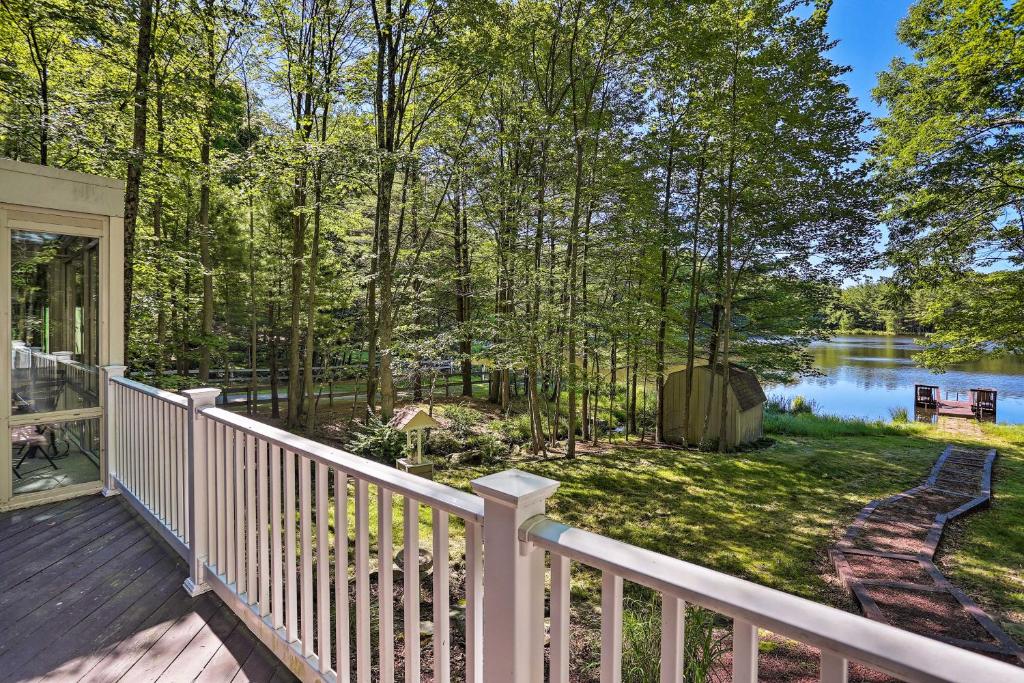 Lakefront Milford Home with Pvt Dock and Hot Tub!